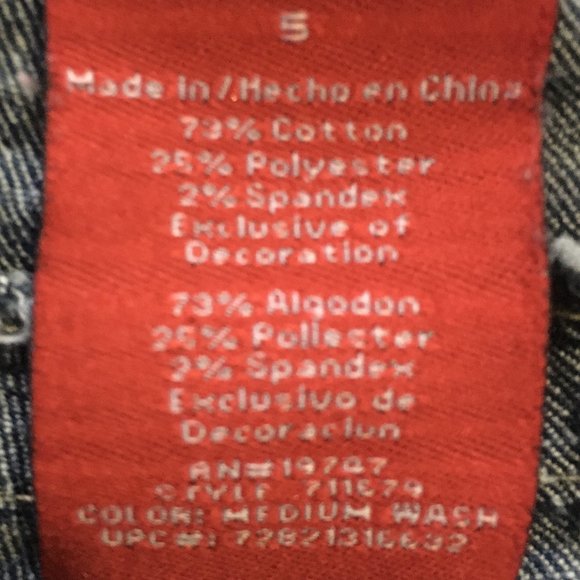 Red Rivet Jeans Size 5 Junior - Picture 6 of 7